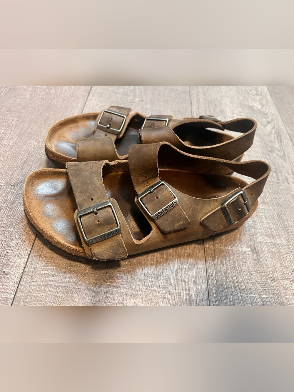 Birkenstock Milano
Leather Sandals
Slingback Ankle Strap
Womans Size 10